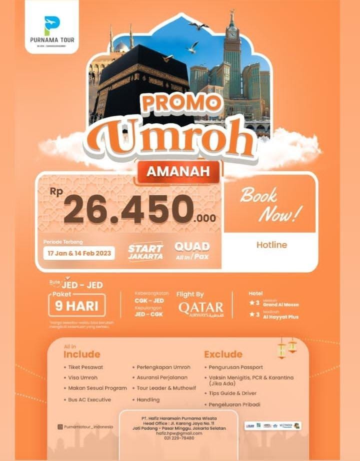 PROMO UMROH AMANAH 9 HARI