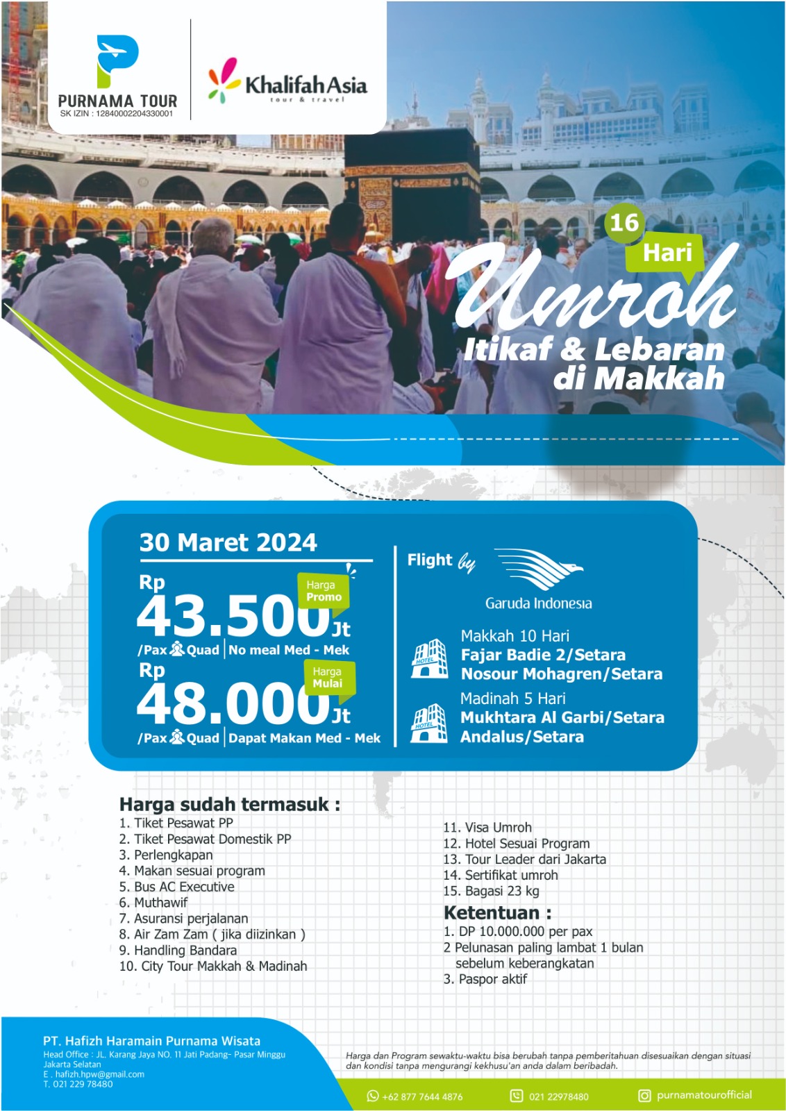 16 HARI UMROH ITIKAF DAN LEBARAN DI MEKKAH