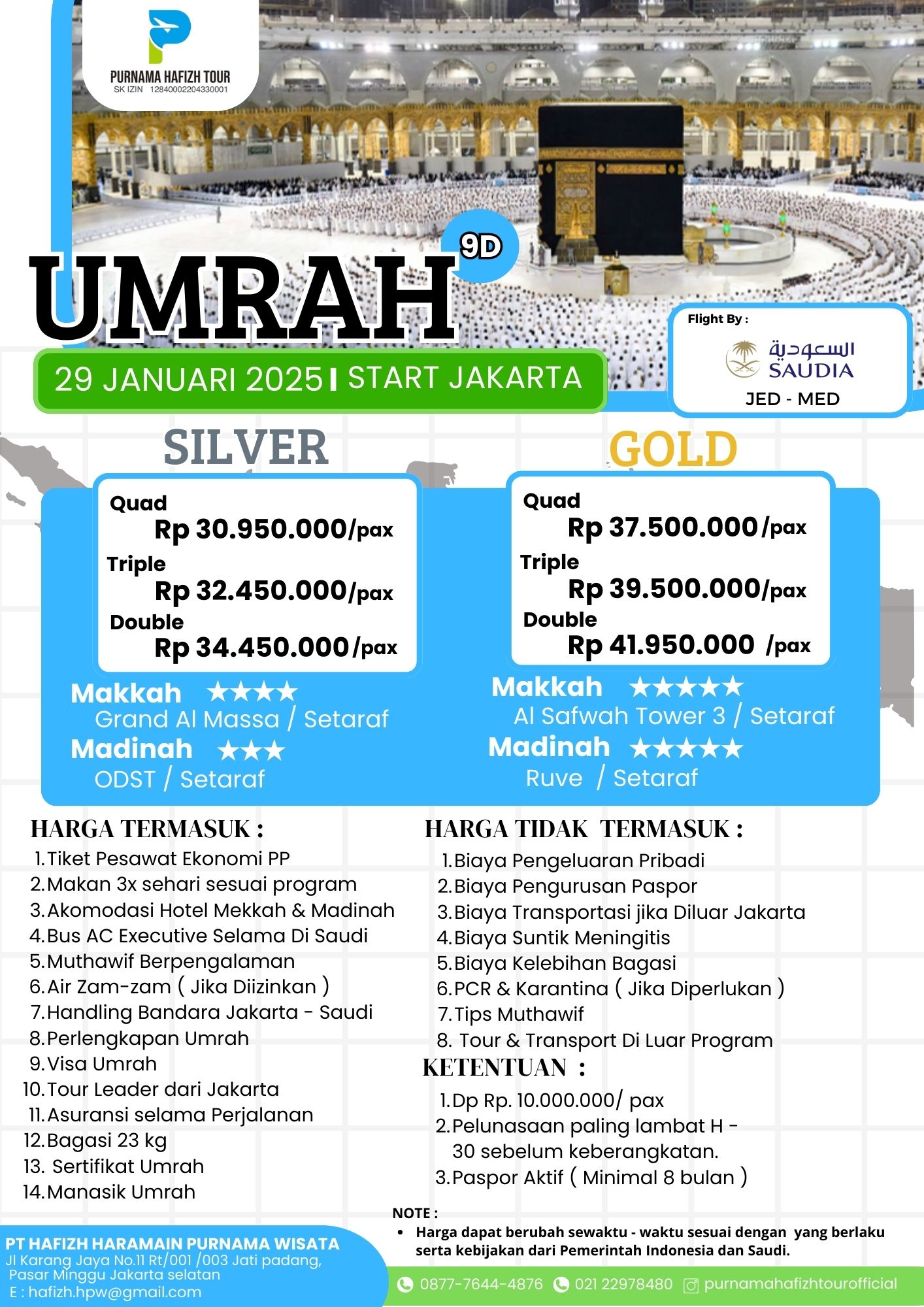 UMRAH SILVER 29 JANUARI 2025 9 DAY 